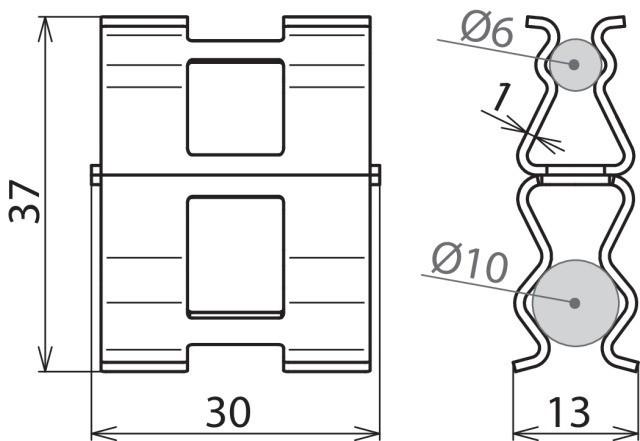 Actual product image Dehn DEHNclip reinforcement clamp St/blank
