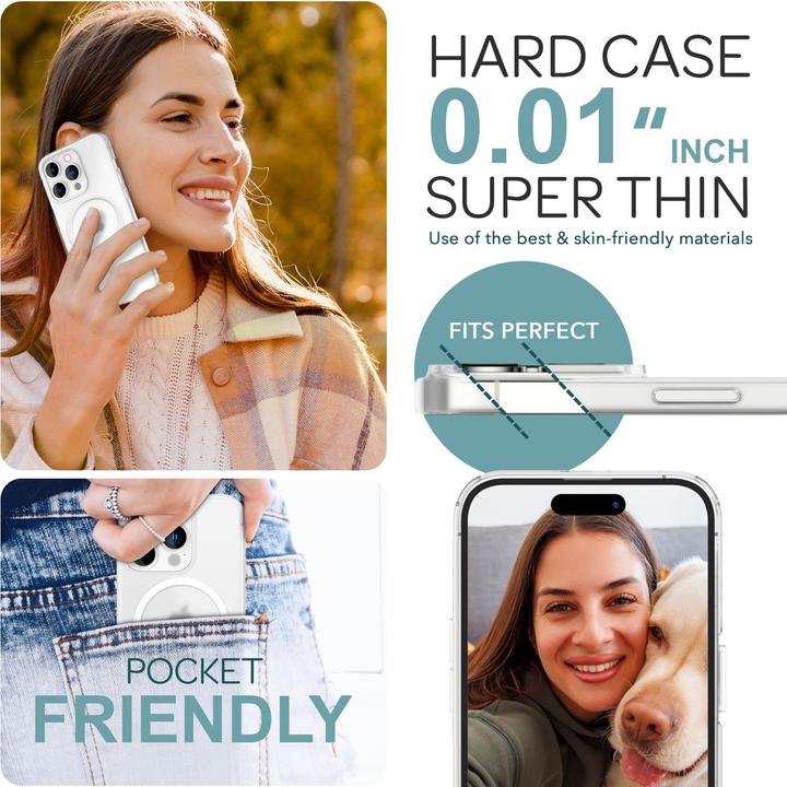 Actual product image Nalia Extremely thin 0.3mm hard case with MagSafe, matt cover (Apple iPhone 16 Pro Max)