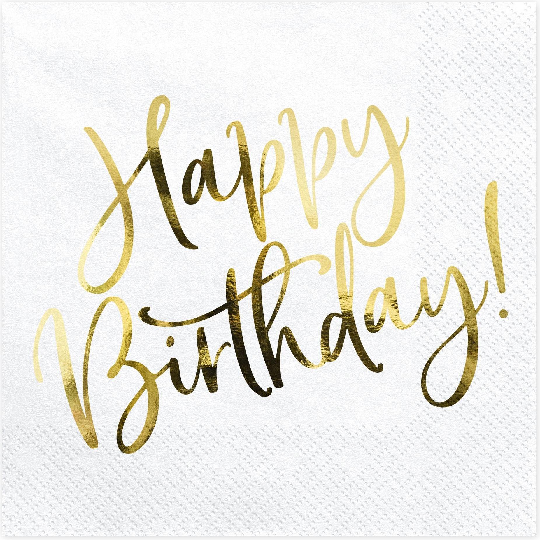 Partydeco, Servietten, Happy (20 x, 33 x 33 cm)