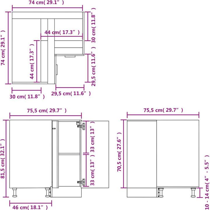 Produktbild VidaXL Fidole (75.5 x 75.5 x 81.5 cm)