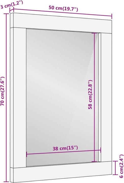 Image du produit vidaXL Zona (50 x 70 x 3 cm)