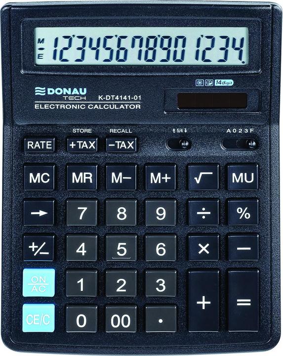 Actual product image Donau calculator TECH OFFICE calculator, 14-digit display, 199x153x31 mm, black