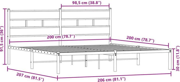 Image du produit vidaXL Bettgestell (200 x 200 cm)