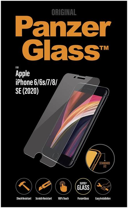 Image du produit PanzerGlass ajustement standard (1 pièce(s), Apple iPhone 6s, Apple iPhone SE (3ème génération), Apple iPhone SE (2ème génération), Apple iPhone 6, Apple iPhone 8, Apple iPhone 7)