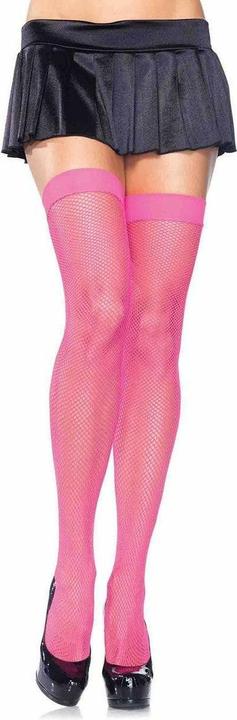 Produktbild Leg Avenue Nylon Fishnet Thigh Highs Pink (One Size)
