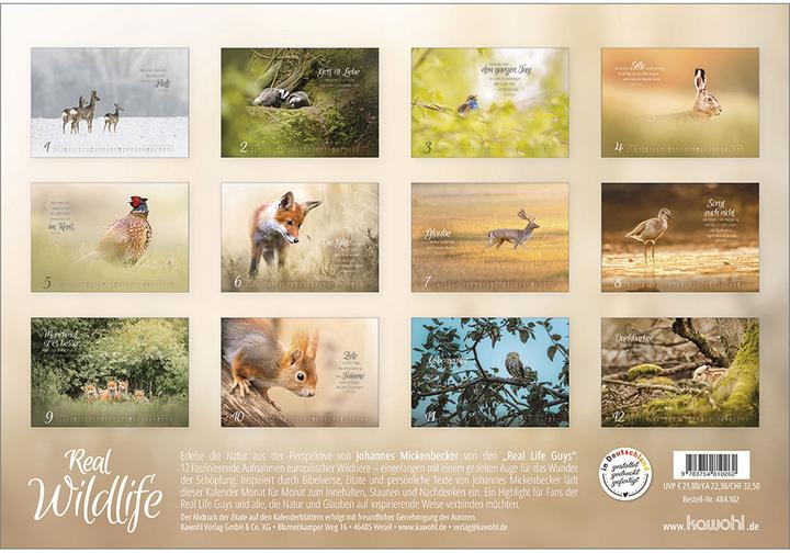 Produktbild Real Wildlife 2026 (49 x 34 cm)