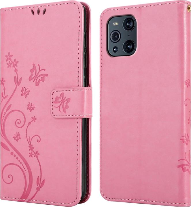 Produktbild Cadorabo Flower Book Hülle (Oppo Find X3 Pro)