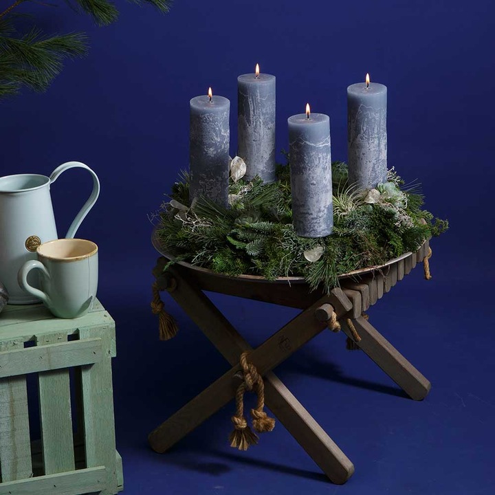 Immagine prodotto VEG and the City Corona d'Avvento blu con Echeveria (50 cm)