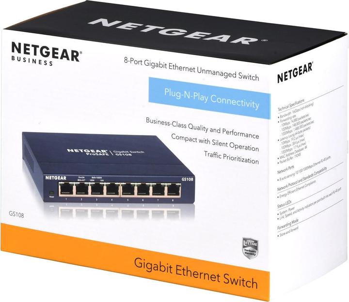 Productafbeelding Netgear Gs108ge (8 Havens)
