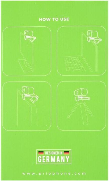 Produktbild prio Full HD 1080P Autofokus Webcam schwarz (2.07 Mpx)