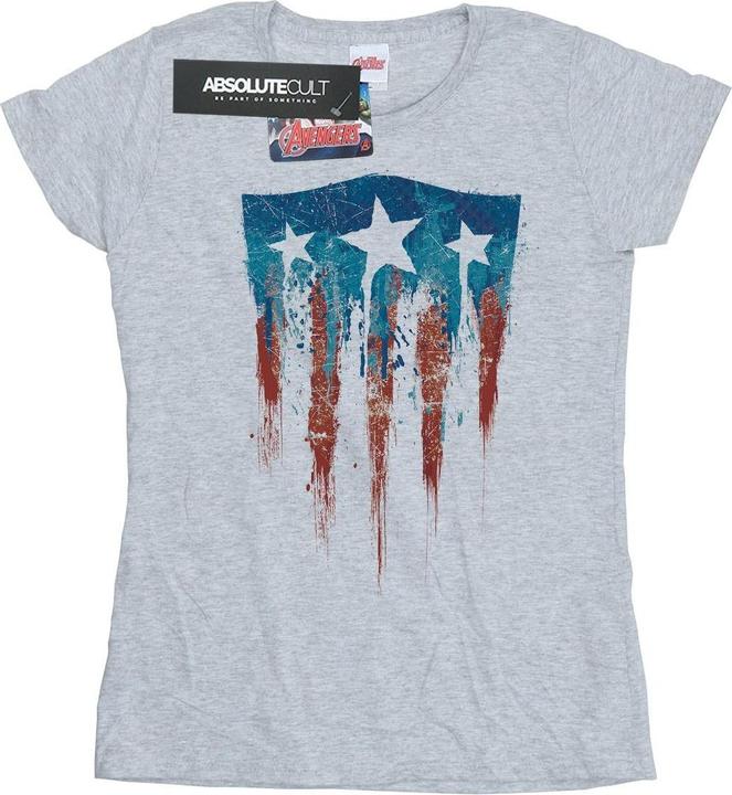 Produktbild Captain America Flagge Schild Baumwolle TShirt (L)