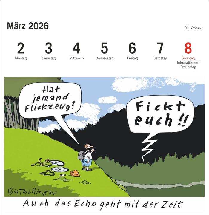 Produktbild Peter Butschkow: Fahrrad unser Premium-Postkartenkalender 2026 (165 x 177 mm)