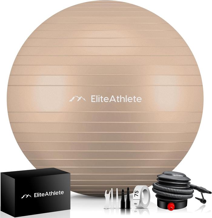 Actual product image EliteAthlete Ergonomischer Gymnastikball für Fitness und Schwangerschaft (65 cm)