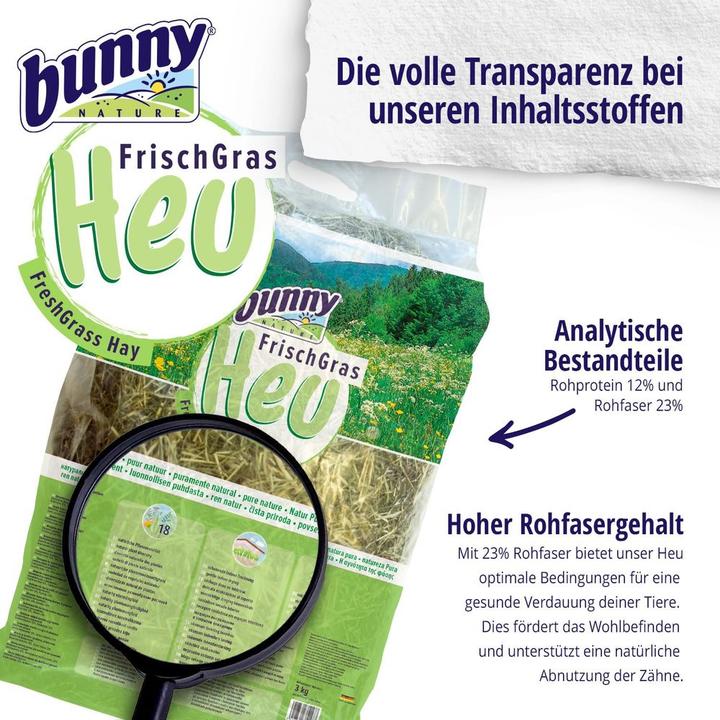 Produktbild Bunny Allgäuer Frischgras Heu (3 kg, 1 x)