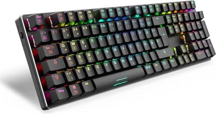 Actual product image Sharkoon SKILLER SGK36W Red EN (DE, Cable, Wireless)