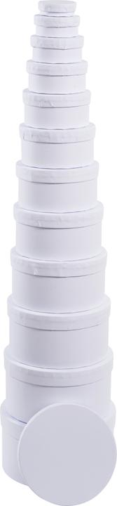 Produktbild VBS XXL Pappschachteln "Rund", Weiss, 12er-Set (Geschenkbox, 12 x)