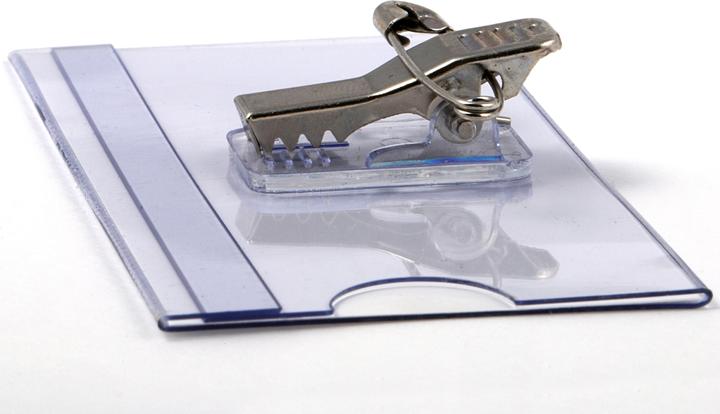 Image du produit Europel Étiquette de nom, avec pince combinée, 40 x 75 mm