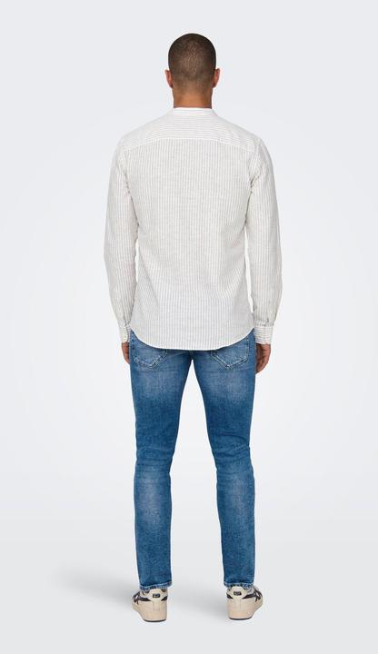 Produktbild Only & Sons Onscaiden Life Ls Mao Stripe Linen Noos (M)