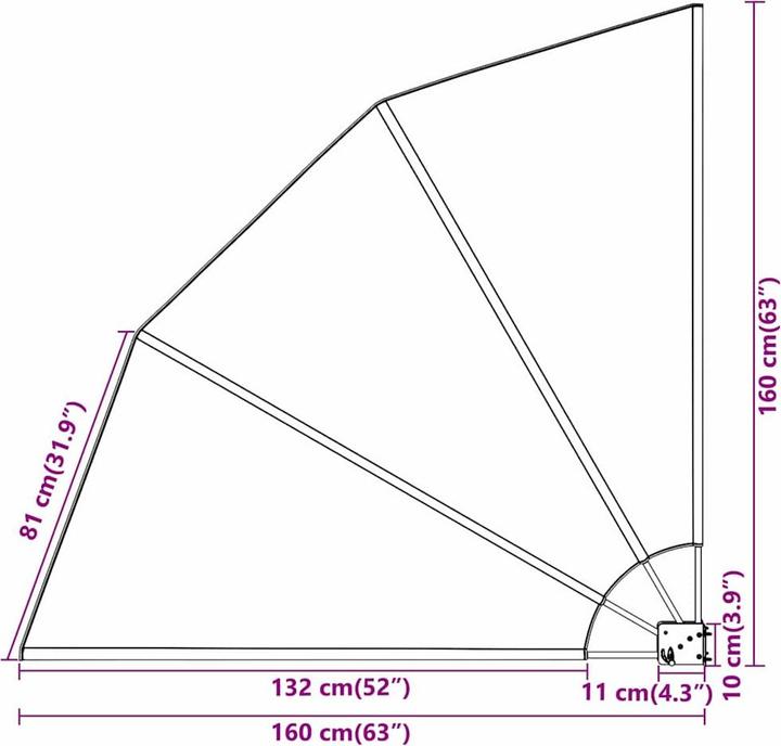 Produktbild vidaXL Balkon Sichtschutz (160 cm)