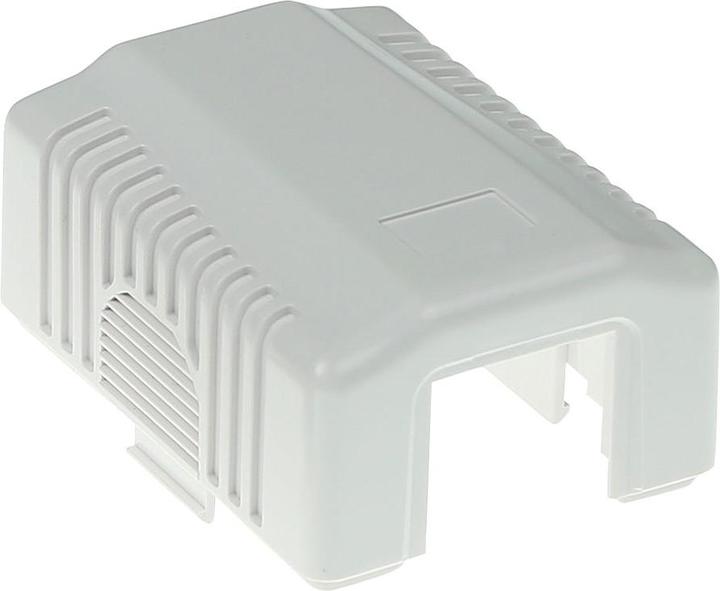 Actual product image ACT Surface mounted box unshielded 1 ports CAT6. Type: CAT6 Wall mountbox c6 1 prt unsh