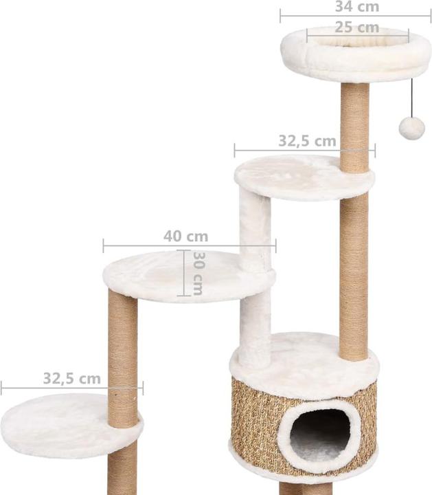 Actual product image vidaXL Kratzbaum (148 cm, Beige)