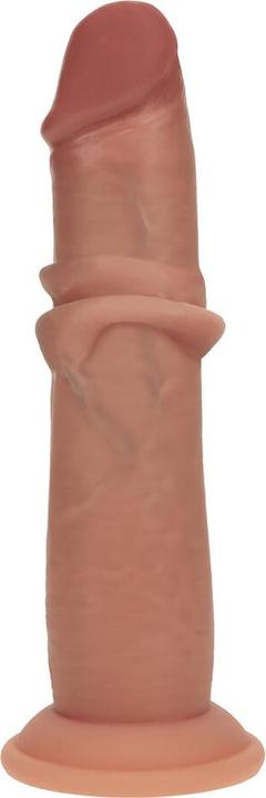 Actual product image RealRock Dual Density Silicone Realistic Sliding Skin Dildo - 8 / 20,5 cm - Tan