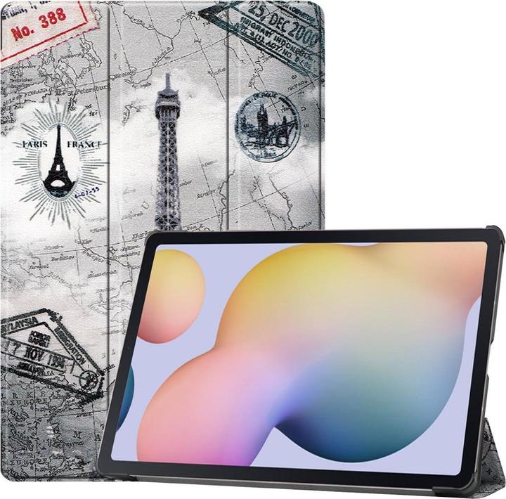 Actual product image Cover-Discount Galaxy Tab S7+ (12.4) - Tri-fold Smart Case Paris (Galaxy Tab S7 FE)