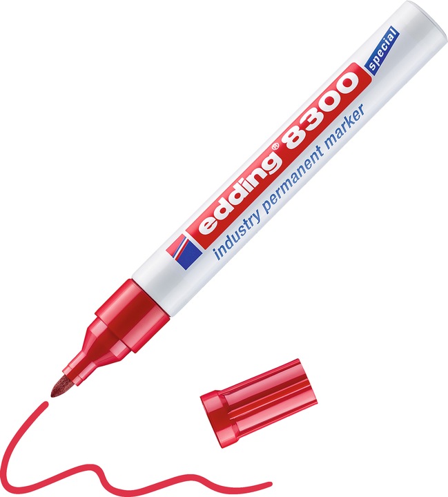 Image du produit Edding Marqueur permanent 8300 (Rouge, 3 mm, 1 x)