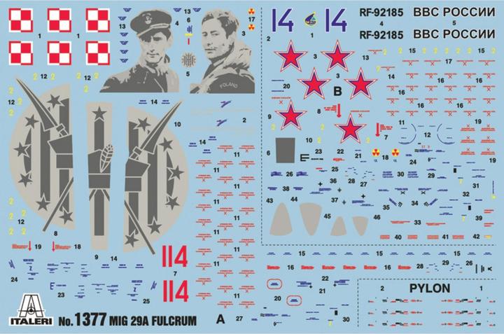 Actual product image Italeri MIG 29A Fulcrum