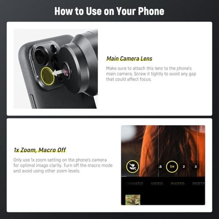 Actual product image Neewer HD Telephoto Lens