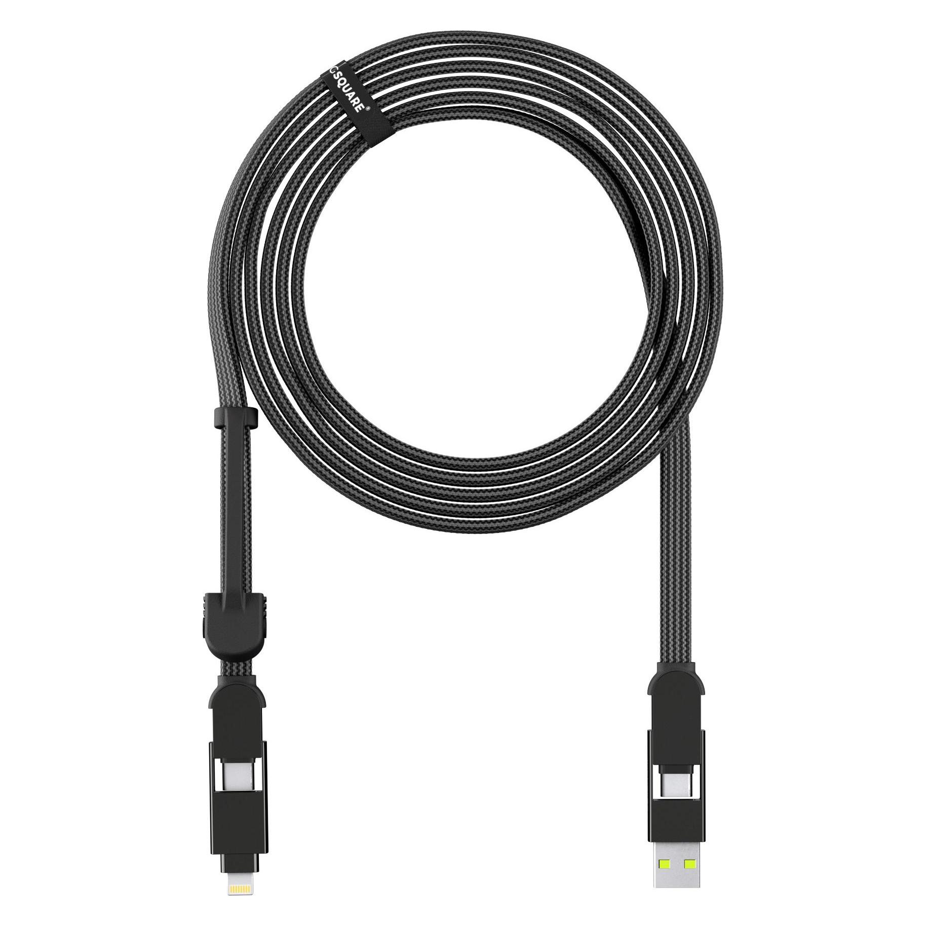 Rolling Square inCharge Xl Usb Kabel Usb 2.0 3 m Usb A/Usb C Usb C Schwarz