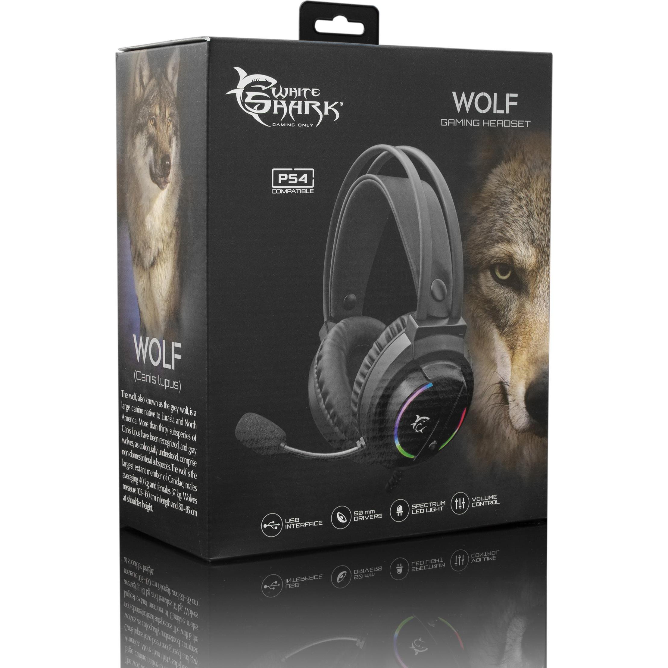 Thumbnail - White Shark WOLF GH-2044 (Kabelgebunden), Gaming Headset, Schwarz