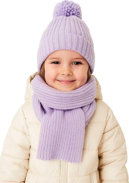 Immagine prodotto Minoti Set Sciarpa e Berretto Pom Pom Ragazze (80)