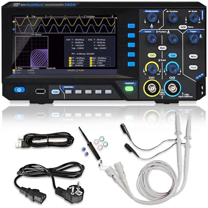 Image du produit Peaktech P 1404 Oscilloscope à mémoire numérique (CAT II 400V)