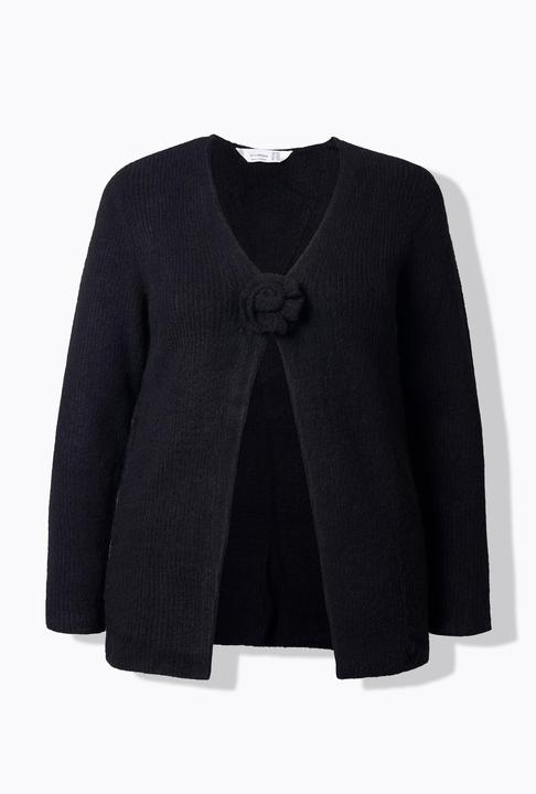 Produktbild Miamoda Strickjacke, Straight Fit, 3D-Rose als Verschluss (54)