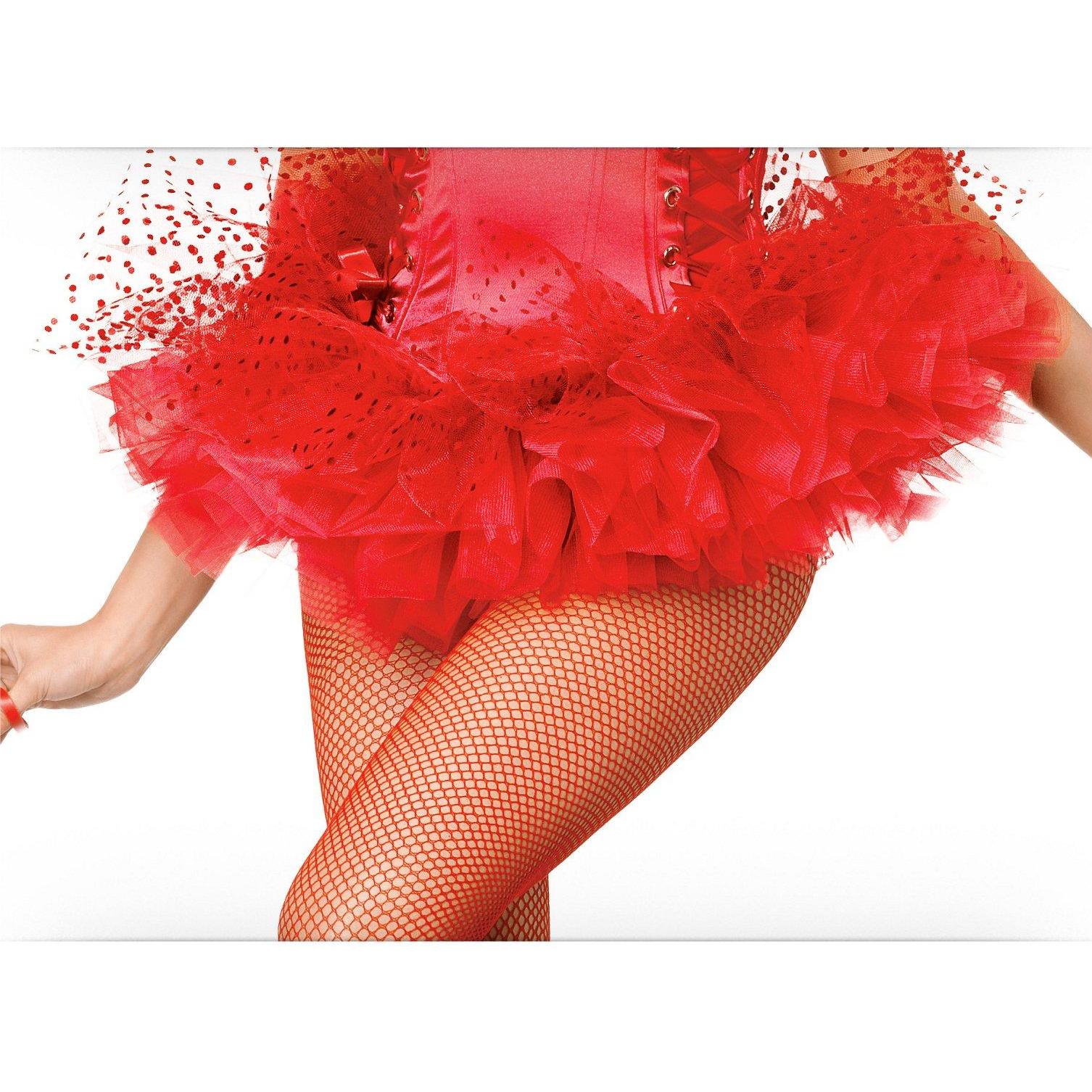 Thumbnail - Leg Avenue Petticoat Tüll rot gepunktet (One Size)