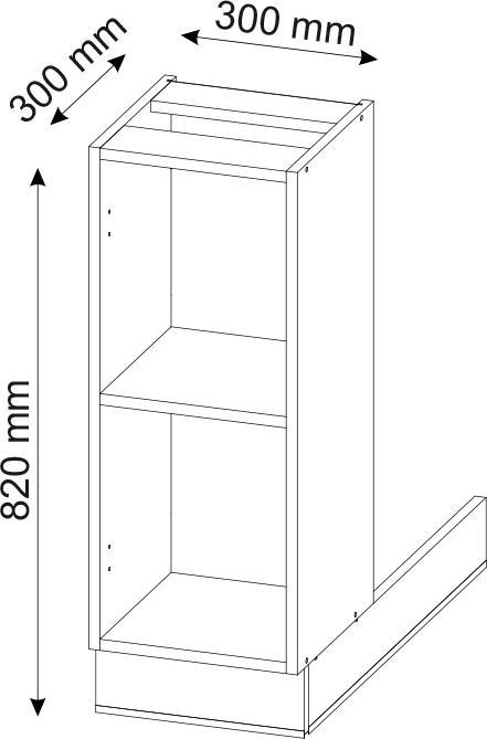 Actual product image Vicco Kücheninsel Fame-Line (30 x 30 x 82 cm)