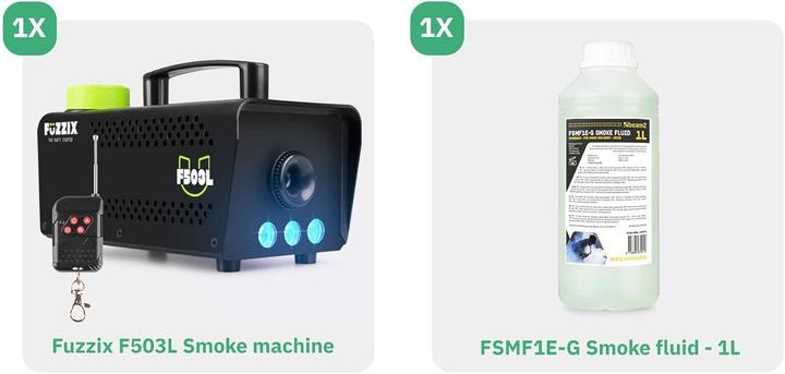 Actual product image Fuzzix Nebelmaschine mit LED & Fernbedienung