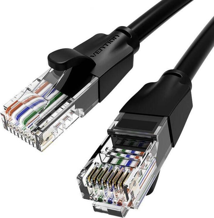 Actual product image Vention Cat.6 UTP Patch Cable, black, 1m (UTP, CAT6, 1 m)