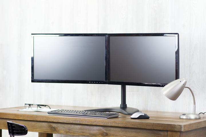 Image du produit Techly Pied pour 2 écrans LCD - noir - Taille d'écran : 33-81.3 cm (13"-32") (Tables, 32", 16 kg)