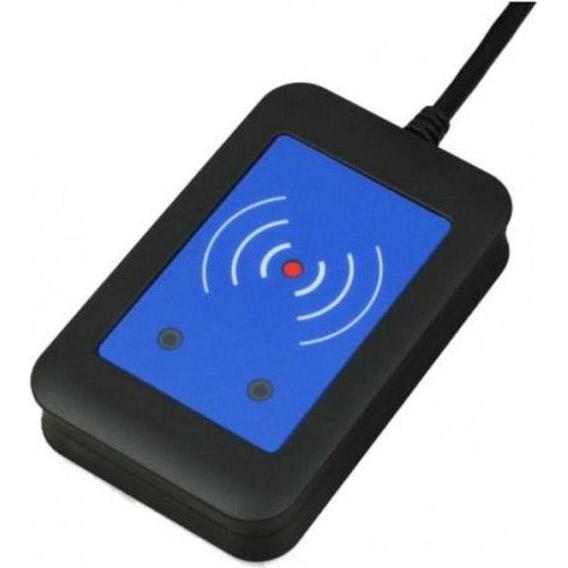 Thumbnail - Elatec RFID Reader TWN4 Multi 125kHz inkl. Snap-in Holder und Klebepads, schwarz (USB), Speicherkartenlesegerät, Schwarz