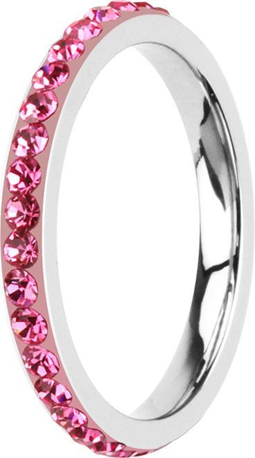 Immagine prodotto Star Piercing Anello in argento con fascia di cristallo rosa (senza ottone, Acciaio chirurgico 316L, Materiale sintetico)