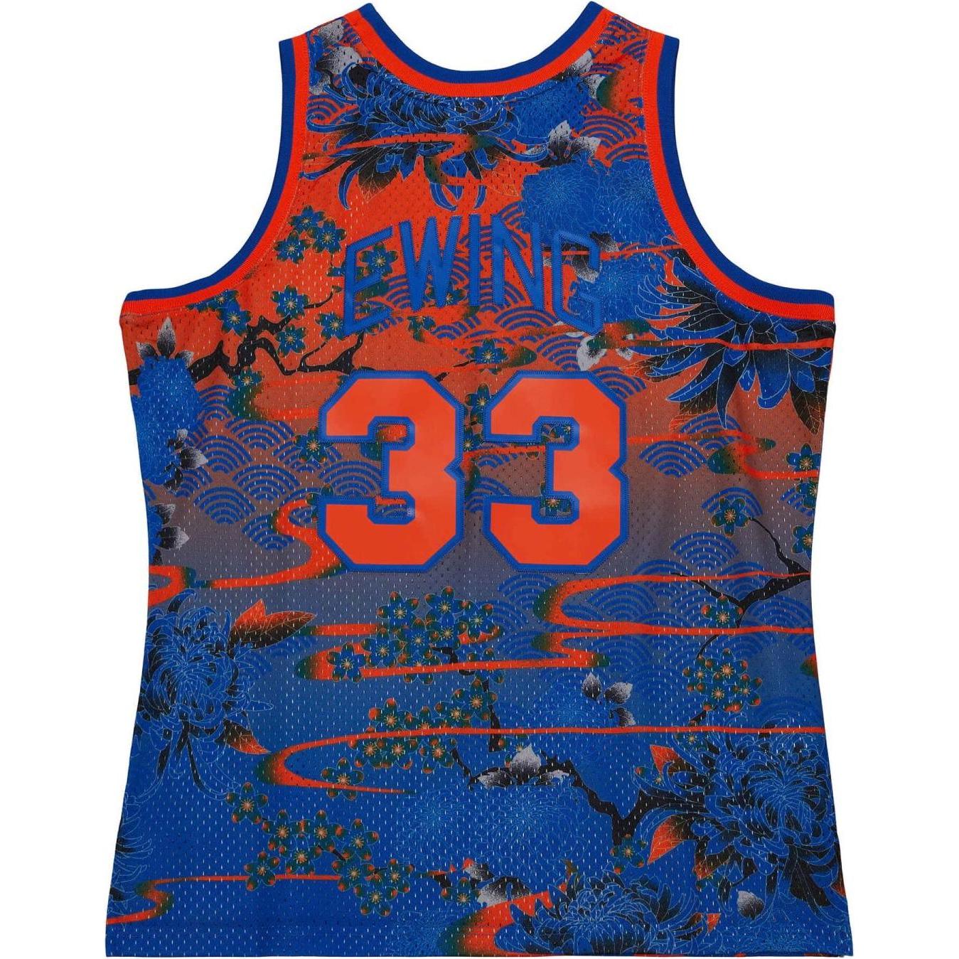 Thumbnail - Mitchell & Ness, Herren, Sportshirt, Swingman Mesh Jersey New York Knicks ASIAN Ewing - L (L), Mehrfarbig, L