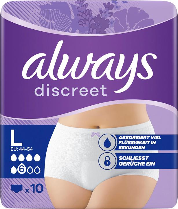 Actual product image Always Discreet Inkontinenz Pants L 10 (12 x, Large)