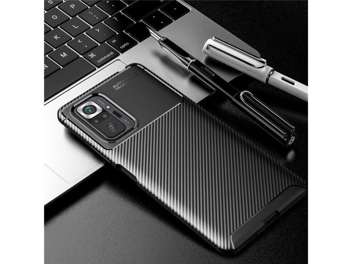 Produktbild Screenguard Xiaomi Redmi Note 10 Pro Hülle Carbon Design TPU Case (Xiaomi Redmi Note 10 Pro)
