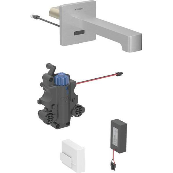 Geberit, Badarmatur, Brenta Waschtischarmatur, Ausladung 220mm, mit Thermostatmischer, Batteriebetrieb, für UP-F