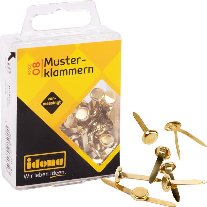 Idena Musterklammern 80 Stück vermessingt (1 x)