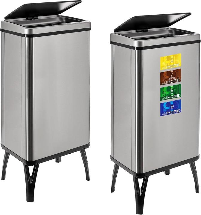 Produktbild Well Home Smart Mülleimer mit Sensorautomatik und Magnetetiketten für Recycling (50 l)