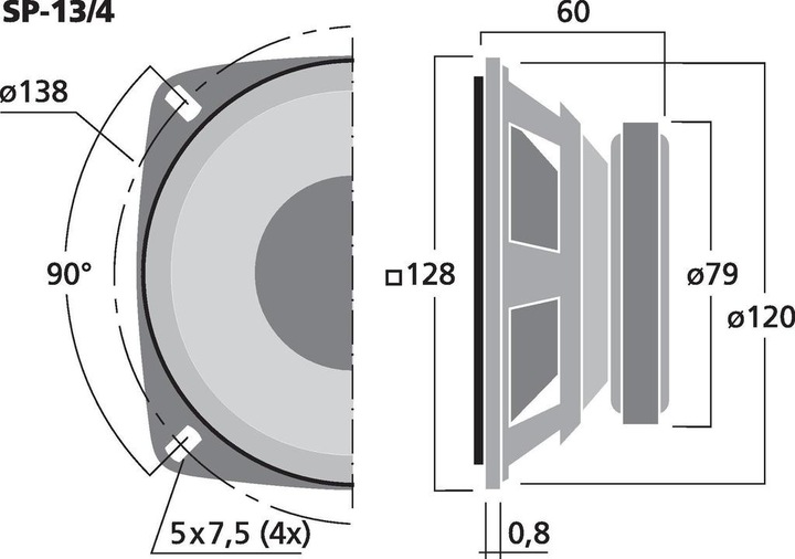 Image du produit Monacor Haut-parleur universel (1 pièce)