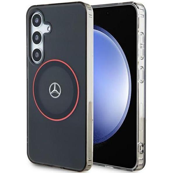Mercedes MEHMS23HUORK S921 czarny/black hardcase Double Layer W/ Red MagSafe (Samsung Galaxy S24+), Smartphone Hülle, Sc...